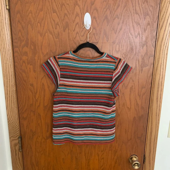 ZARA Knit Multi-Colored Blouse - Picture 4 of 6
